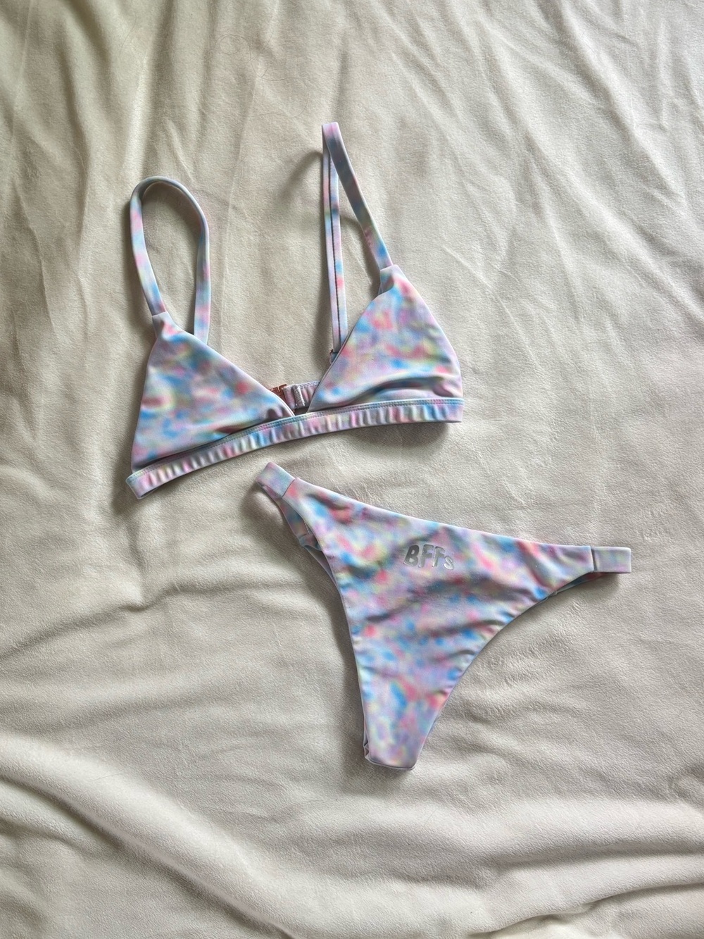 Barstool Sports “BFF” Pastel Tie-Dye Bikini Set